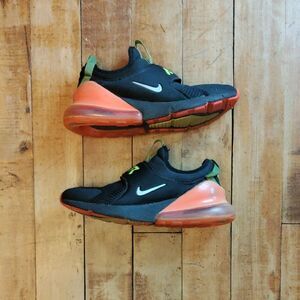 Nike Sneakers 7Y Black Orange Athletic Shoes Running Sporty Unisex Gym Shoes